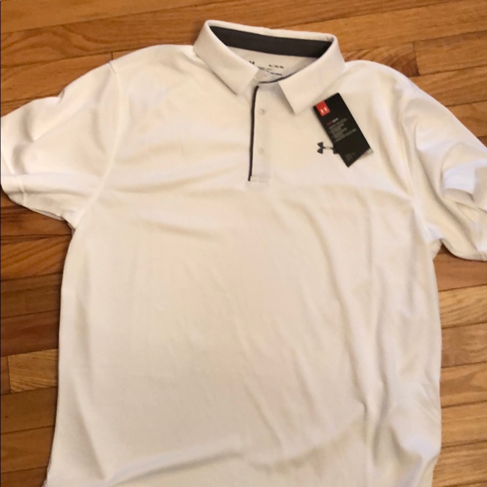 Men’s xl lose white under armour polo